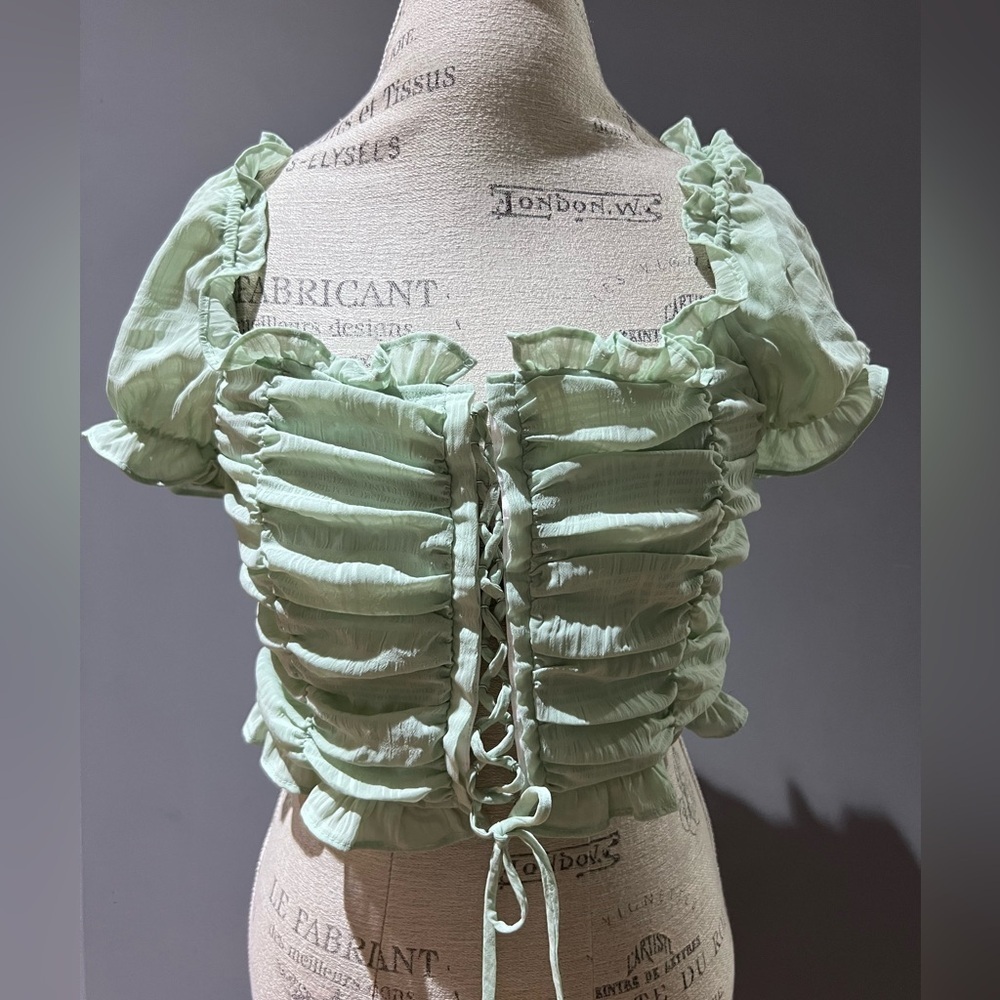 Mele E Pere pastel green blouse size L